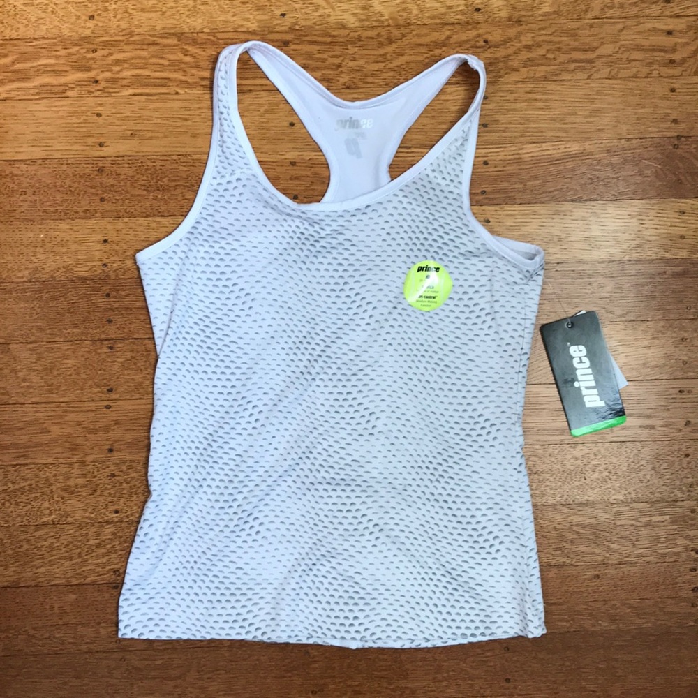 NWT Prince White and Gray Printed Tank